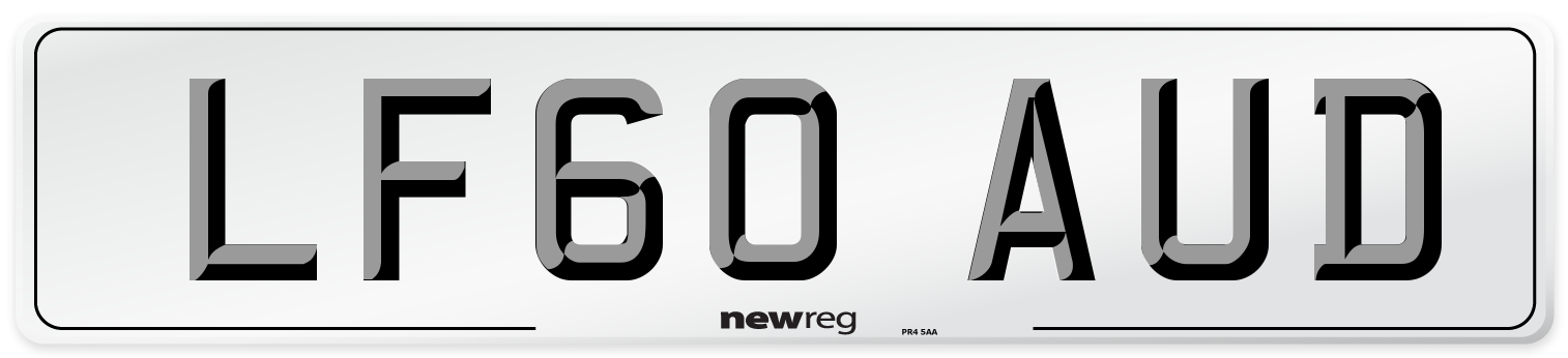 LF60 AUD Number Plate from New Reg